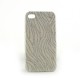 Coque motif zebre avec des paillettes pour Iphone 4 + film protection ecran