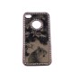 Coque tigre entoure de strass diamants pour Iphone 4 + film protection ecran