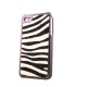 Coque peau de zèbre contour effet metal pour Iphone 4 + film protection ecran