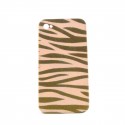 Coque mate motif zebre couleur pour Iphone 4 + film protection ecran