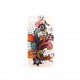 Coque rigide et brillante multicolore et strass diamants pour Iphone 4 + film protection ecran