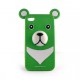 Coque silicone pour Iphone 4 motif ourson + film protection ecran offert