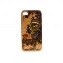 Coque rigide et brillante or cigogne pour Iphone 4 + film protection ecran