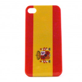 Coque rigide drapeau Espagne pour Iphone 4  + film protection écran offert