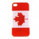 Coque rigide drapeau Canada pour Iphone 4  + film protection écran offert