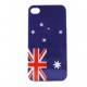 Coque rigide drapeau Australie pour Iphone 4  + film protection écran offert