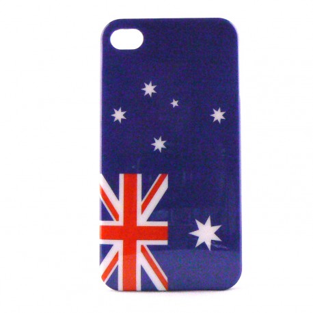 Coque rigide drapeau Australie pour Iphone 4  + film protection écran offert