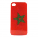 Coque rigide drapeau Maroc pour Iphone 4  + film protection écran offert