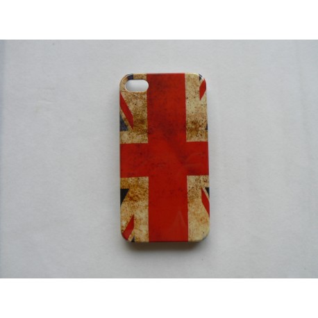 Coque rigide drapeau Angleterre/UK vintage pour Iphone 4  + film protection écran offert