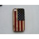 Coque rigide drapeau USA vintage pour Iphone 4  + film protection écran offert