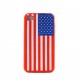 Coque silicone drapeau Etats-Unis/USA pour Iphone 4  + film protection écran offert