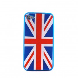 Coque silicone drapeau UK/Angleterre pour Iphone 4  + film protection écran offert