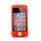 Coque silicone pourtour diamants pour Iphone 4 + film protection ecran