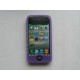 Coque silicone pourtour diamants pour Iphone 4 + film protection ecran