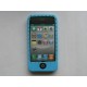 Coque silicone pourtour diamants pour Iphone 4 + film protection ecran