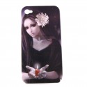 Coque rigide et mate Manga jeune fille bougie pour Iphone 4 + film protection écran