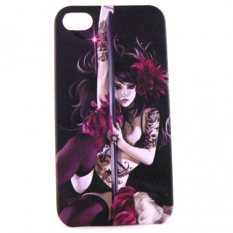 Coque rigide et mate Manga jeune fille danseuse pour Iphone 4 + film protection écran