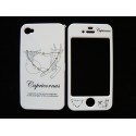 Coque integrale signe zodiaque capricorne strass diamants Iphone 4 + film protection ecran