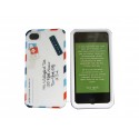 Coque pour Iphone 4 brillante motif enveloppe en 2 parties + film protection écran