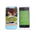 Coque pour Iphone 4 brillante bain de soleil en 2 parties + film protection écran