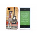 Coque pour Iphone 4 brillante en 2 parties Tour Eiffel  + film protection écran