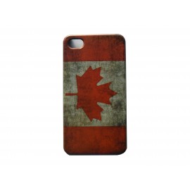 Coque pour Iphone 4  drapeau Canada vintage+ film protection écran offert