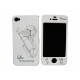 Coque integrale signe zodiaque lion strass diamants pour Iphone 4 + film protection ecran