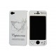 Coque integrale signe zodiaque capricorne strass diamants pr Iphone 4 + film protection ecran