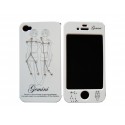 Coque integrale signe zodiaque gemeau strass diamants pour Iphone 4 + film protection ecran