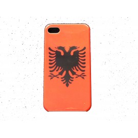 Coque rigide drapeau Albanie pour Iphone 4  + film protection écran offert