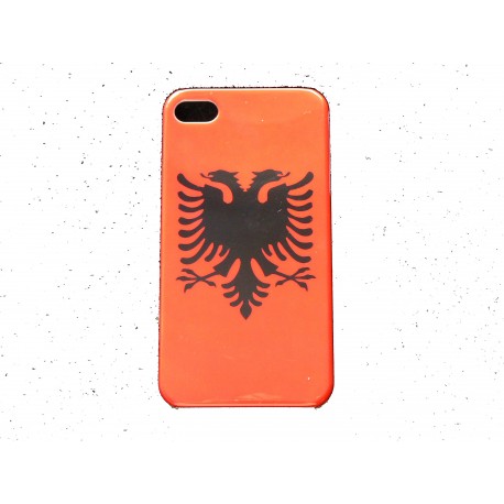 Coque rigide drapeau Albanie pour Iphone 4  + film protection écran offert