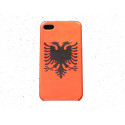 Coque rigide drapeau Albanie pour Iphone 4  + film protection écran offert