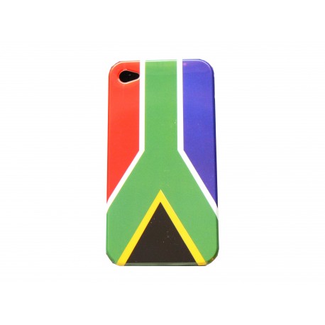 Coque rigide drapeau Afrique du Sud pour Iphone 4  + film protection écran offert