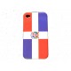 Coque rigide drapeau République Dominicaine pour Iphone 4  + film protection écran offert