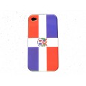 Coque rigide drapeau République Dominicaine pour Iphone 4  + film protection écran offert