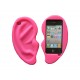 Coque silicone en forme d'oreille pour Iphone 4 + film protection écran