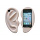 Coque silicone en forme d'oreille pour Iphone 4 + film protection écran