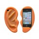 Coque silicone en forme d'oreille pour Iphone 4 + film protection écran