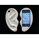 Coque silicone en forme d'oreille pour Iphone 4 + film protection écran