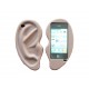 Coque silicone en forme d'oreille pour Iphone 4 + film protection écran