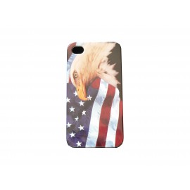 Coque pour Iphone 4 drapeau USA/Etats Unis avec un aigle+ film protection écran offert