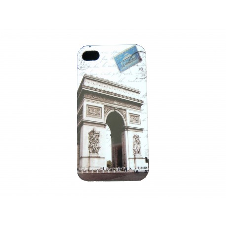 Coque pour Iphone 4 France Arc de Triomphe + film protection écran