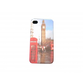 Coque pour Iphone 4 Big Ben Cabine téléphone rouge Londres + film protection écran