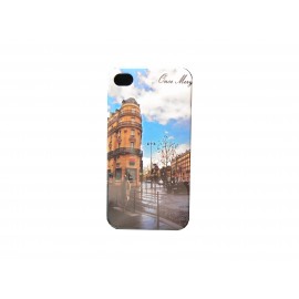 Coque pour Iphone 4 carte postale Paris + film protection écran