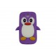 Coque pour Samsung I9300 Galaxy S3 silicone pingouin violet + film protection écran offert