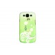 Coque pour Samsung I9300 Galaxy S3 verte clé de sol et strass diamants+ film protection écran offert