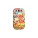 Coque pour Samsung I9300 Galaxy S3 silicone multicolore maison rouge + film protection écran offert