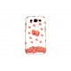 Coque pour Samsung I9300 Galaxy S3 blanche cerises rouges strass diamants+ film protection écran offert