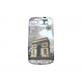 Coque pour Samsung I9300 Galaxy S3 grise Arc de Triomphe+ film protection écran offert