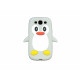 Coque Samsung I9300 Galaxy S3 silicone pingouin gris + film protection écran offert